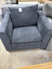 Beige Leather Love Seat