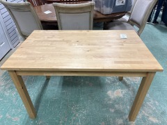 Natural Finish Pine Dining Rm Table