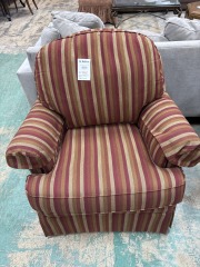 Sherrill Furniture striped arm chair