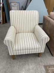 Blue & White Stripe Chair
