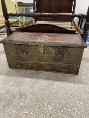 Antique Studded Zanzibar Dowry Chest