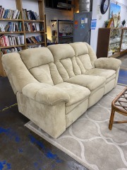 Super Soft Tan Reclining Couch