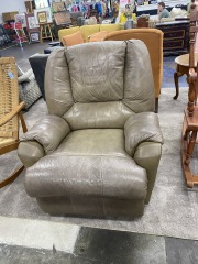 Taupe Leather Stratolounger Rocking Recliner