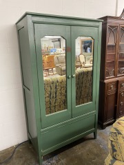 Vintage Earthy Green with Mirror Armoire