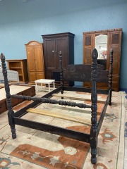 Antique Dark Gothic Full Bed-frame