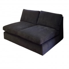 Arhaus Black Armless Loveseat