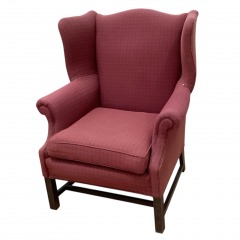 Cranberry Color Wingback Chair