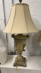 Weathered Stone-Look Lamp