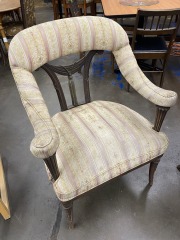 Vintage Mahogany French Louis Style Armchair (each)