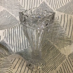 Shannon Crystal by Godinger Olympia Footed Vase, typically crafted from 24% lead crystal.