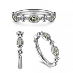 3053 R1 | GABRIEL & CO. 925 Sterling Bujukan Peridot Ring