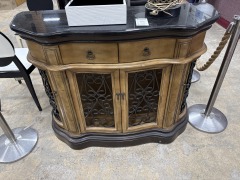 Granite Top Credenza\/4 doors