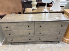 6-drawer Grey Dresser
