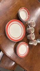 Ragalta Red Rim Stoneware (Set of 16)