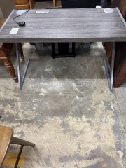 Desk with bluetooth speakers