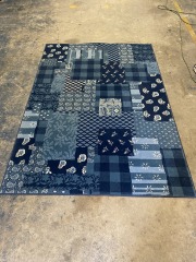 Multicolor Pattern Blue7x5ft Rug