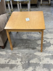 Blond  Wood Square Accent Table