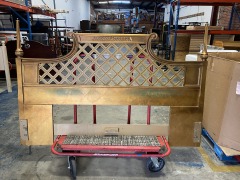 Golden King Lattice Post Headboard