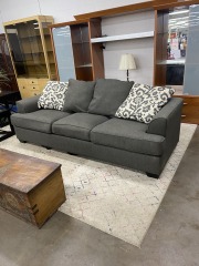 Deep Grey Floral Accent Couch