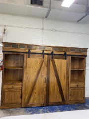 Mountain Ash Barn Door Entertainment Unit