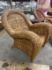 Beach House Bamboo Rattan Armchair