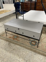 Grey Low Iron Rod Storage Cabinet