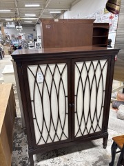 HIckory Chair Mahogany & Linen Armoire