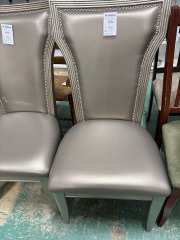 Silver High Back Dining Chair