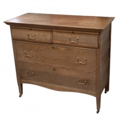 Antique Oak Dresser W\/4 Drawers