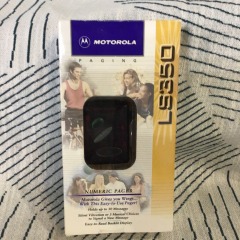 This image shows a vintage Motorola LS350 Numeric Pager \