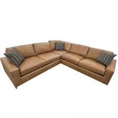 Stone & Leigh Premium Leather L-Shaped Sectional
