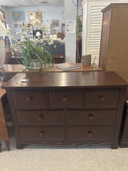 7 Drawer Brown Dresser