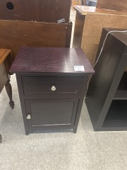 Dark Nightstand w\/ Storage