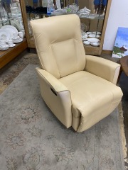 Elran Leather Swivel Rocker Recliner