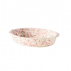 3163 BLK8 | ANTHROPOLOGIE Splatter Oval Baking Dish
