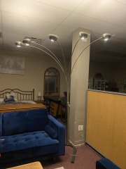 Arched Chrome Floor Lamp with 5 Lamps
