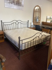 Black Metal King Bed Frame