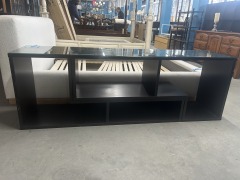 2pc Glass Top Bookcase