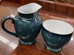 Denby Greenwich Sugar and Creamer Set