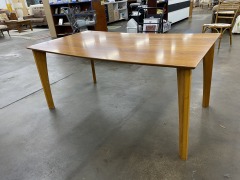 Bowied Modern Wood Look Dining Table