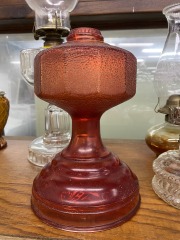 P&A Risdon Red Kerosene Hurricane Lamp Base