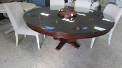 Round 6 ft Dia Pedestal Glass Top Table Only!