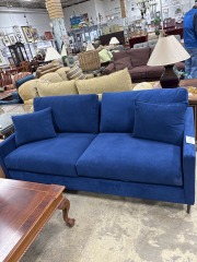 Blue Velvet Sofa