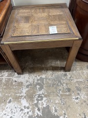 Wood Parkay look end table