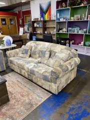 Vintage Busy Tweed Sleeper Sofa (No Delivery)