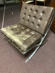 Dark Brown Barcelona Chair Each