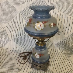 vintage Quoizel hurricane lamp