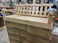 Style selections cedar wood outdoor swing