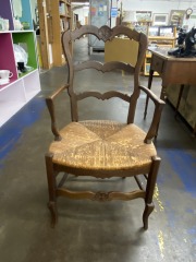 Vintage Rush Seat Armchair