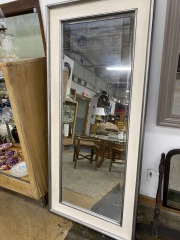 Silver & Cream Framed Mirror (32x70)